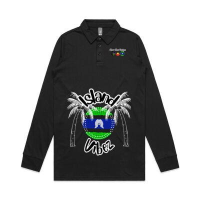Char-char Indigenous designed long sleeve polo shirt  Thumbnail