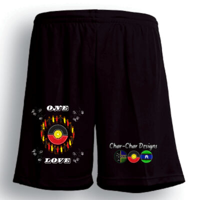 Char-char Indigenous designed sports shorts (unisex) Thumbnail
