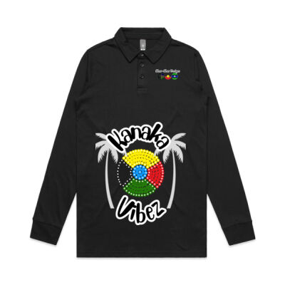 Char-char Indigenous designed long sleeve polo shirt  Thumbnail