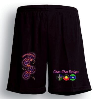 Char-char Indigenous designed sports shorts (unisex) Thumbnail