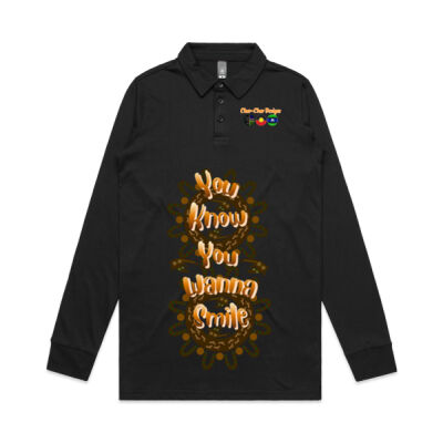 Char-char Indigenous designed long sleeve polo shirt  Thumbnail