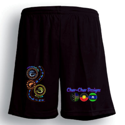 Char-char Indigenous designed sports shorts (unisex) Thumbnail
