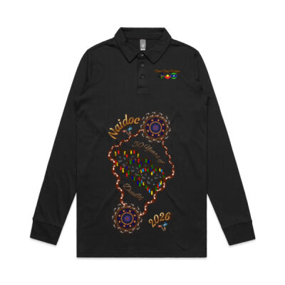 Char-char Indigenous designed long sleeve polo shirt  Thumbnail